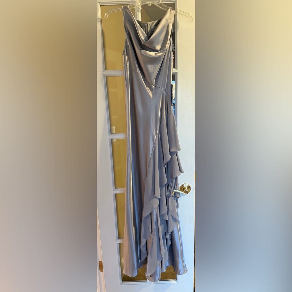 Y2K never worn Silver cocktail Asymmetrical Dress prom